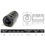 Starre koppeling 1-delig 12mm zonder spie