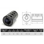 Starre koppeling 1-delig 14mm zonder spie