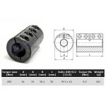 Starre koppeling 1-delig 16mm zonder spie