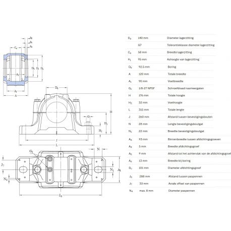 SKF Staand lagerhuis SNL 516-613