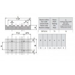 Klemplaat T5-16 PBT5016