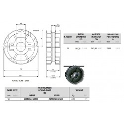 Regina split idler sprocket 23T 30mm Voor ketting 820/831/HFX820