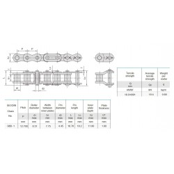Rollenketting 08B-1