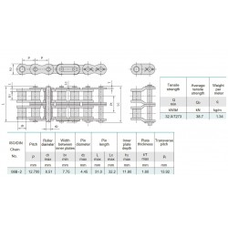Rollenketting 08B-2
