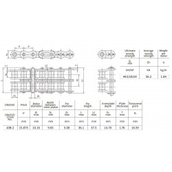 Rollenketting 10B-2 NP