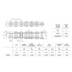 Rollenketting 12B-1 NP