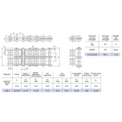 Rollenketting 12B-2 NP