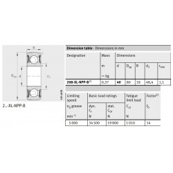 INA Spanlager 208-XL-NPP-B