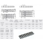RVS rollenketting C10B-2 rechte zijplaat