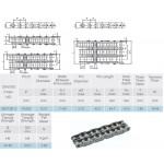 RVS rollenketting C12B-2 rechte zijplaat