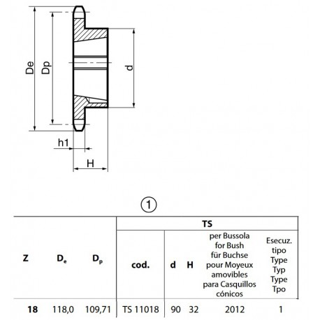 Klembuswiel 12B-1 18T-H 2012