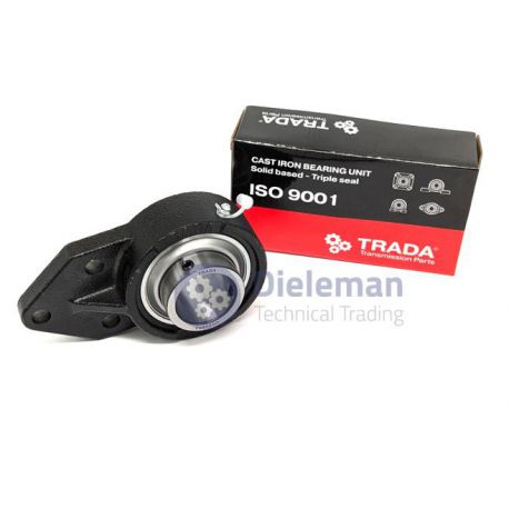 TRADA® flenslagerblok 3-gats UCFB stelschroef solid base triple seal