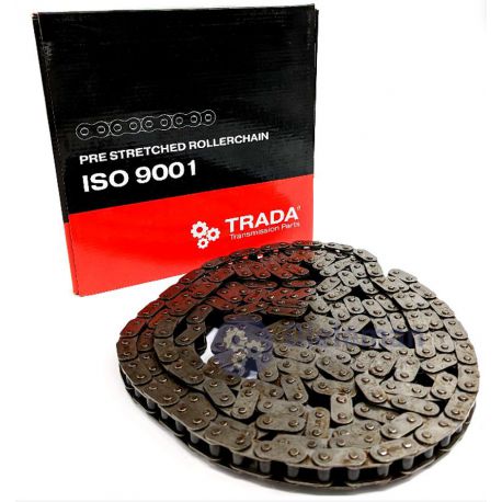TRADA® rollenketting rechte plaat DIN staal