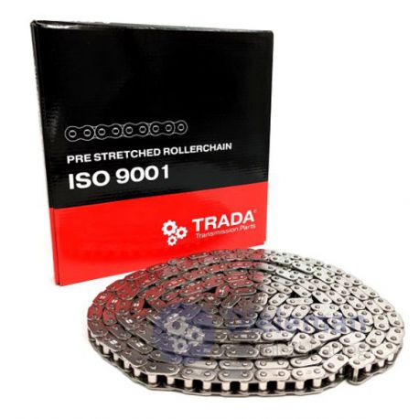TRADA® rollenketting rechte plaat DIN RVS